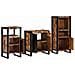 Set di mobili per il bagno 3 pcs Legno massello riciclato - Foto miniatura 3
