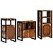 Set di mobili per il bagno 3 pcs Legno massello riciclato - Foto miniatura 7