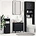 Mobile Lavabo  Nero Rovere 58x33x60 cm Legno Ingegnerizzato - Foto miniatura 2