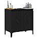 Mobile Lavabo  Nero Rovere 58x33x60 cm Legno Ingegnerizzato - Foto miniatura 3