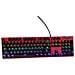 Tastiera Meccanica Cablata Retroilluminata Arcobaleno Interruttore Blu Hot-swappable 104 Tasti Red - Foto miniatura 1