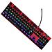 Tastiera Meccanica Cablata Retroilluminata Arcobaleno Interruttore Blu Hot-swappable 104 Tasti Red - Foto miniatura 2