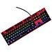 Tastiera Meccanica Cablata Retroilluminata Arcobaleno Interruttore Blu Hot-swappable 104 Tasti Red - Foto miniatura 3
