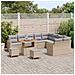 Set Divano da Giardino con cuscino 12 pcs Beige Poly Rattan - Foto miniatura 3