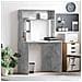 Scrivania Grigio cemento 91 x 50 x 149 cm Legno multistrato - Foto miniatura 2