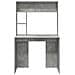 Scrivania Grigio cemento 91 x 50 x 149 cm Legno multistrato - Foto miniatura 4