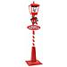Lampada Stradale di Natale con Lanterna Rosso 40,5x40,5x180cm - Foto miniatura 1