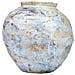 Vaso In Cartapesta Invecchiato Bianco 24x24x23h Cm - Foto miniatura 3