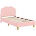 Struttura letto bambini con testata Rosa 80 x 160 cm Bouclé - Foto miniatura 1