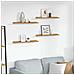 Scaffale da parete 4 pcs Beige 60 x 9 x 3 cm Legno multistrato - Foto miniatura 2