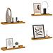 Scaffale da parete 4 pcs Beige 60 x 9 x 3 cm Legno multistrato - Foto miniatura 3