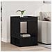 Tavolino Rovere Nero 40 x 40 x 56 cm Legno multistrato - Foto miniatura 2