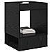 Tavolino Rovere Nero 40 x 40 x 56 cm Legno multistrato - Foto miniatura 3