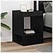 Tavolino Rovere Nero 40 x 40 x 56 cm Legno multistrato - Foto miniatura 4