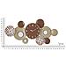 Orologio Da Parete Etnic Xl Orizzontale In Ferro E Legno Multicolor - Foto miniatura 6