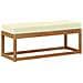 Panca da giardino con cuscino Naturale e Crema 115 x 43 x 45 cm - Foto miniatura 1