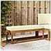 Panca da giardino con cuscino Naturale e Crema 115 x 43 x 45 cm - Foto miniatura 2