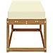 Panca da giardino con cuscino Naturale e Crema 115 x 43 x 45 cm - Foto miniatura 4