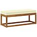 Panca da giardino con cuscino Naturale e Crema 115 x 43 x 45 cm - Foto miniatura 5
