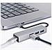 Hub in alluminio con 3 porte USB 3.0, cavo USB-C e porta Ethernet RJ45 - Foto miniatura 3