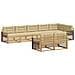Set di divani da esterno 8 pcs Bianco e Beige Poliestere - Foto miniatura 1