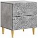 Comodino Grigio Cemento 43 x 34,5 x 48 cm Legno ingegnerizzato - Foto miniatura 1