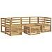 Set di divani da esterno 7 pcs Bianco Legno di Acacia Massello - Foto miniatura 1