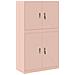 Armadio 2 pz Rosa 90 x 40 x 160 cm Acciaio Bloccabile - Foto miniatura 1