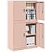 Armadio 2 pz Rosa 90 x 40 x 160 cm Acciaio Bloccabile - Foto miniatura 3