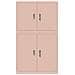 Armadio 2 pz Rosa 90 x 40 x 160 cm Acciaio Bloccabile - Foto miniatura 8