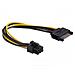 Power SATA 15-pin - 6-pin PCI-E, SATA, PCI-E, Maschio / maschio, Nero, Giallo, 0,21m - Foto miniatura 1