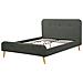 Letto Matrimoniale Moderno In Tessuto Grigio 140x200cm Rennes - Foto miniatura 27