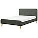 Letto Matrimoniale Moderno In Tessuto Grigio 140x200cm Rennes - Foto miniatura 29