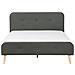 Letto Matrimoniale Moderno In Tessuto Grigio 140x200cm Rennes - Foto miniatura 30