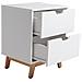 Comodino Miranda Bianco Con 2 Cassetti - Foto miniatura 2