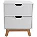 Comodino Miranda Bianco Con 2 Cassetti - Foto miniatura 4
