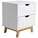 Comodino Miranda Bianco Con 2 Cassetti - Foto miniatura 1