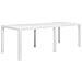 Tavolo da Giardino Bianco 220x90x72 cm in Plastica Stile Rattan - Foto miniatura 1