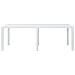 Tavolo da Giardino Bianco 220x90x72 cm in Plastica Stile Rattan - Foto miniatura 3