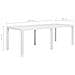 Tavolo da Giardino Bianco 220x90x72 cm in Plastica Stile Rattan - Foto miniatura 5