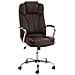 Sedia Ufficio Xanthos XXL in Similpelle - Poltrona Ergonomica Carico Max 210 kg - Sedia Studio Imbottita E Regolabile - Poltrona Pc Rinforzata Marrone - Foto miniatura 1
