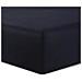 Vision Lenzuola Con Angoli Nero 200x200 - 100% Cotone - Da 30 Centimetri Con Altezza - Foto miniatura 4