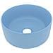 Lavandino Lusso Rotondo Azzurro Opaco 40x15 cm in Ceramica - Foto miniatura 1