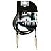 Cavo Patch Professionale 6.35mm / 6.35mm Maschio / Maschio da 2 m Nero - Foto miniatura 1