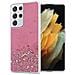 Custodia Compatibile Con Samsung Galaxy S21 Ultra In Rosa Con Glitter - Coperchio Protettivo In Silicone Tpu Flessibile Con Glitter Scintillanti - Foto miniatura 1