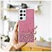 Custodia Compatibile Con Samsung Galaxy S21 Ultra In Rosa Con Glitter - Coperchio Protettivo In Silicone Tpu Flessibile Con Glitter Scintillanti - Foto miniatura 8