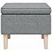 Poggiapiedi con Gambe in Legno Grigio Chiaro in Tessuto - Foto miniatura 4