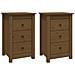 Comodini 2 Pz Miele 40x35x61,5 Cm In Legno Massello Di Pino - Foto miniatura 1