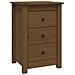 Comodini 2 Pz Miele 40x35x61,5 Cm In Legno Massello Di Pino - Foto miniatura 2