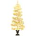 Albero di Natale a Spirale con Vaso e LED Bianco 120 cm PVC - Foto miniatura 2